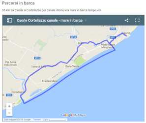 35 km da Caorle a Cortellazzo per canale ritorno via mare in barca tempo 4 h